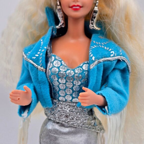Vintage 1993 Western Stampin’ Barbie Doll Original Outfit Blue 10293 Mattel Read - Picture 3 of 16